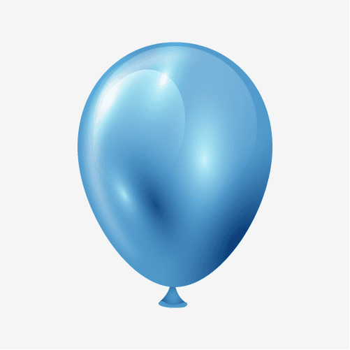 chrome-blue balloon