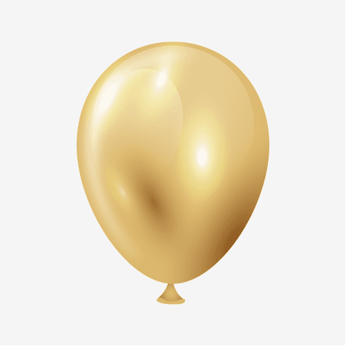 chrome-gold balloon