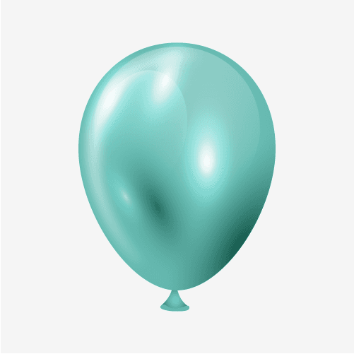 chrome-green balloon