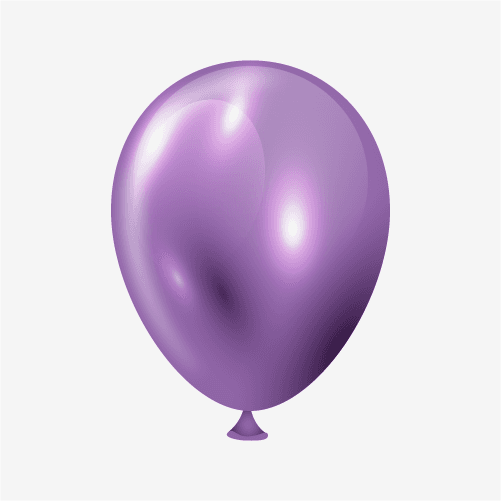 chrome-purple balloon