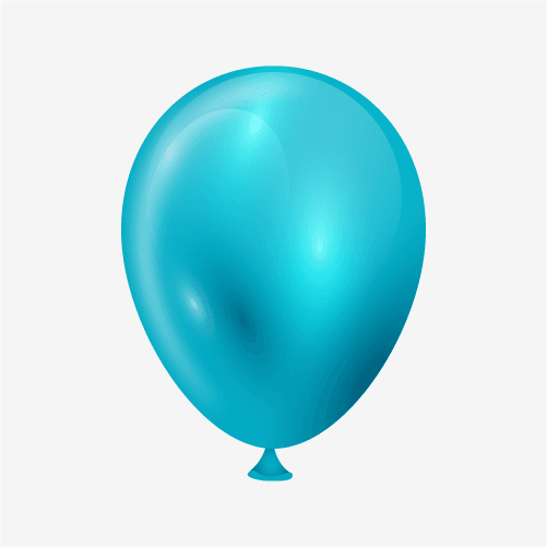 Tropical Teal Blue Latex Balloon